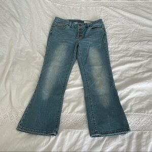 Treasure & Bond Sz 28 Light Wash Mid-rise Skinny Flare Jeans Cropped